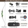 60" Black Hunter Recurve Bow Wood Takedown Bow Right/Left Hand for Adults American Hunting Longbow 20-60lbs for Archery Hunting Shooting Practice (Green, 40LBS, Right Hand) view 2