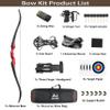 60" Black Hunter Recurve Bow Wood Takedown Bow Right/Left Hand for Adults American Hunting Longbow 20-60lbs for Archery Hunting Shooting Practice (Red, 20LBS, Right Hand) view 2