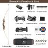 60" Black Hunter Recurve Bow Wood Takedown Bow Right/Left Hand for Adults American Hunting Longbow 20-60lbs for Archery Hunting Shooting Practice (Wood, 55LBS, Right Hand) view 2