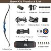 60" Black Hunter Recurve Bow Wood Takedown Bow Right/Left Hand for Adults American Hunting Longbow 20-60lbs for Archery Hunting Shooting Practice (Diamond Blue, 35LBS, Right Hand) view 2