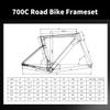 BSFHQS 700C Road Bike Frameset 44cm 47cm 50cm 53cm 56cm Wind Breaker Racing Bike Frame Carbon Fiber Disc Brake Frames Thru Axle F100mm R142mm(47cm) view 2