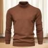Zhyaj Men's Turtleneck Sweaters Long Sleeve Knitted Pullover Basic Slim Fit Sweaters Trendy Casual Soft Comfy Crew Neck Pullover Sweater view 2