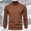 Zhyaj Men's Turtleneck Sweaters Long Sleeve Knitted Pullover Basic Slim Fit Sweaters Trendy Casual Soft Comfy Crew Neck Pullover Sweater view 3