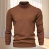 Zhyaj Men's Turtleneck Sweaters Long Sleeve Knitted Pullover Basic Slim Fit Sweaters Trendy Casual Soft Comfy Crew Neck Pullover Sweater view 4