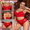 Avidlove Lingerie Sets for Women Bra and High Waist Panty Set 2 Piece Lace Babydoll Outfits Red S view 2