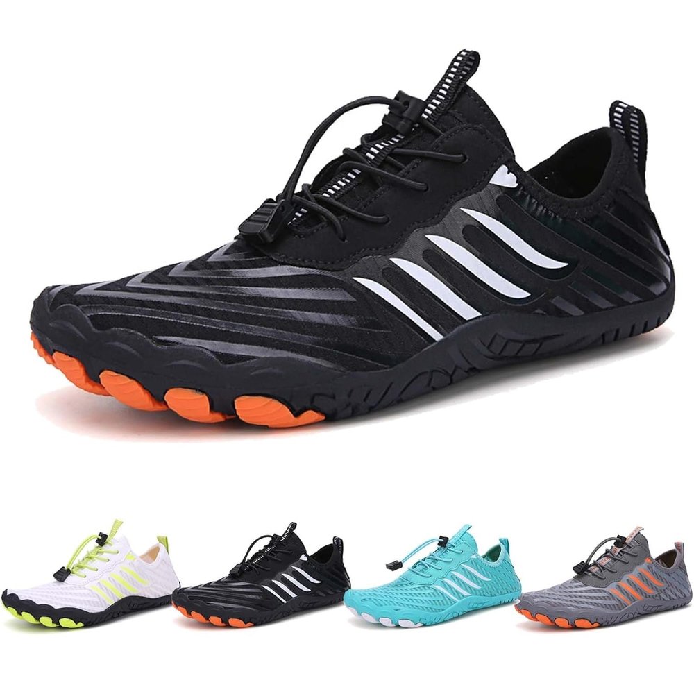 Grounded Footwear for Women Barefoot Shoes, Grounded Footwear for Mens Barefoot Shoes, 2025 New Upgrade Comfortable Lightweight Non-Slip Water Shoes Wide Toe Box Black