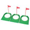 Gogogmee 3pcs Golf Hole Cup Ring Set with Flag for Putting Practice Durable Training Aid for Golf Enthusiasts for Backyard and Home Use view 1