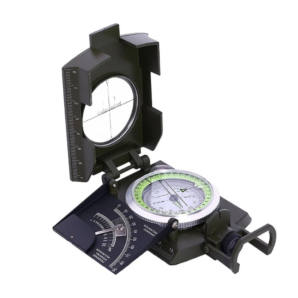 HBJWOV Military Green Multifunctional Compass Outdoor Sports Adventure Mountain Camping Finger North Needle