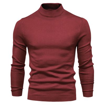 Zhyaj Men's Winter Sweaters Long Sleeve Turtleneck Knitted Slim Fit Basic Sweaters Casual Basic Turtleneck Pullover Sweater