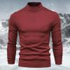 Zhyaj Men's Winter Sweaters Long Sleeve Turtleneck Knitted Slim Fit Basic Sweaters Casual Basic Turtleneck Pullover Sweater view 3