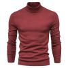 Zhyaj Men's Turtleneck Sweaters Long Sleeve Knitted Pullover Basic Slim Fit Sweaters Trendy Casual Soft Comfy Crew Neck Pullover Sweater view 1