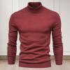 Zhyaj Men's Turtleneck Sweaters Long Sleeve Knitted Pullover Basic Slim Fit Sweaters Trendy Casual Soft Comfy Crew Neck Pullover Sweater view 4