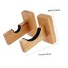 NAMOARLY 2 Pair Wooden Baseball Bat Wall Mount Hanger Horizontal Display Stand Scratch Felt Strip for Fans view 2