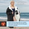 Catalonia Swim Parka for Women Men, Oversized Lightweight Surf Swim Jacket, Waterproof Warm Swim Coat, Changing Poncho Robe view 2