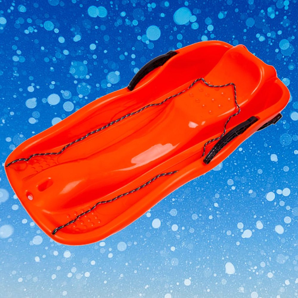 Children's Sledge, Thickened Double Sledge, Multi-Coloured Sledges, Snow Sledge with Backrest