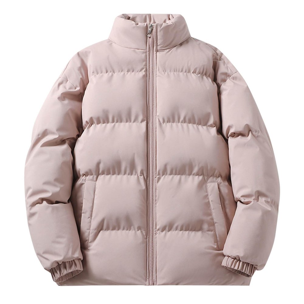 Akklian Women's Quilted Puffer Jacket 2024 Winter Warm Heavyweight Down Jacket Baggy Oversized Full Zip Jacket with Pocket