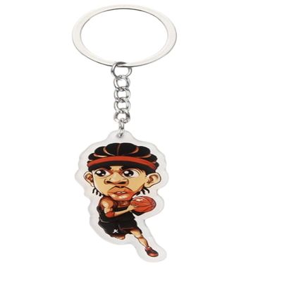 Allen Iverson Keychain  #3 Mini Jersey Basketball Collectible  The Answer Legacy Gift  Crossover Icon Fan Accessory for Bags & Keys