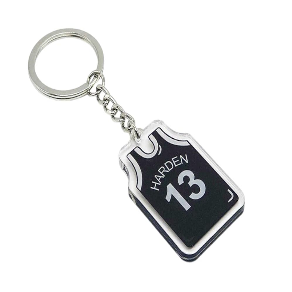 James Harden Keychain  #13 Black Jersey Basketball Collectible  The Beard ISO Gift  Fan Accessory for Bags, Gym Gear & Display