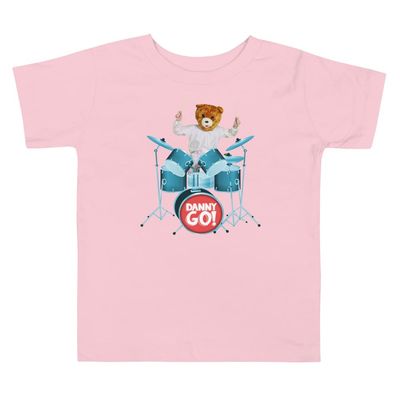 Danny Go!, Baby Toddler, Bearhead Drummer Short Sleeve Tee Shirt Pink