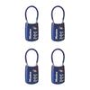 Master Lock Blue Set Your Own Combination TSA Approved Luggage Lock, Travel Zipper Padlock is Perfect for Suitcases, Bags, or Backpacks, 4 Pack, 4688BLUEC4 view 1