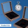 AUEAR, 1 Pack Walnut Wood Pocket Watch Box Portable Single Display Storage Travel Case Organizer view 2
