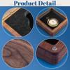 AUEAR, 1 Pack Walnut Wood Pocket Watch Box Portable Single Display Storage Travel Case Organizer view 3