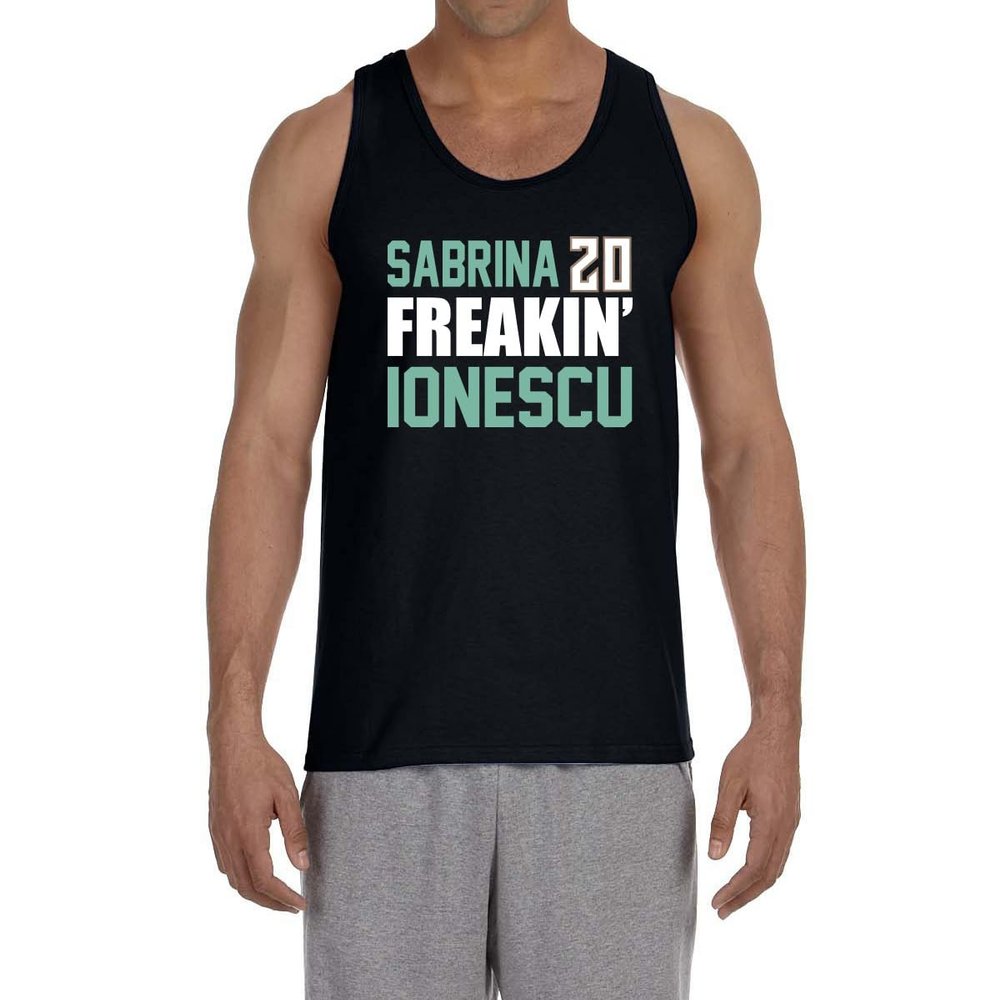 Black New York Sabrina Ionescu Sabrina Freakin Ionescu Tank Top Adult XL