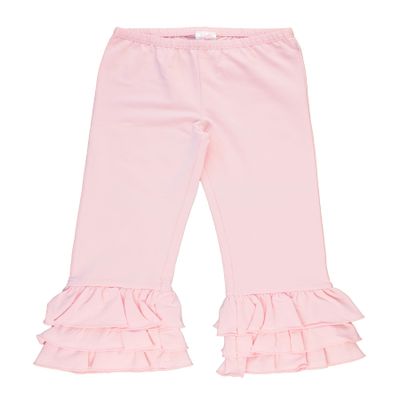 RuffleButts Baby/Toddler Girls Stretchy Flare Pants w/Ruffles - Pink Kids, 6