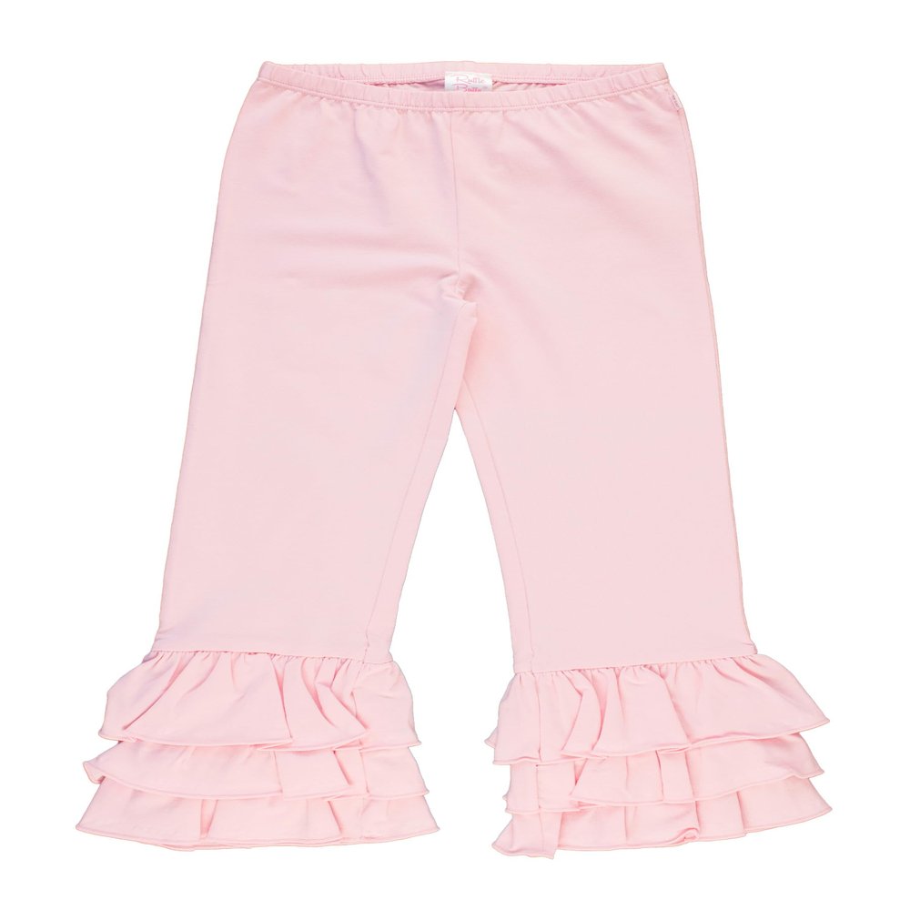 RuffleButts Baby/Toddler Girls Stretchy Flare Pants w/Ruffles - Pink Kids, 6