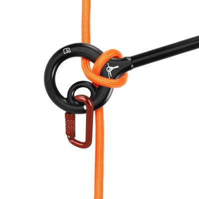 KLLJRFW 9 Rescue Figure, 9 Shape Rigging Descender Anti Falling Outdoor Climbing Gear Speed Descent Device for Rock Climbing Belay and Rappelling Equipment (Black)