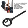 KLLJRFW 9 Rescue Figure, 9 Shape Rigging Descender Anti Falling Outdoor Climbing Gear Speed Descent Device for Rock Climbing Belay and Rappelling Equipment (Black) view 3