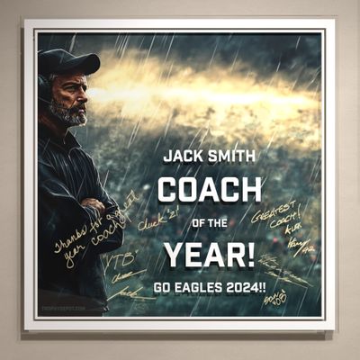 TROPHYDEPOT Coach Trophy Award Gift, Epic Sports Illustration, Custom Personalized Inscription