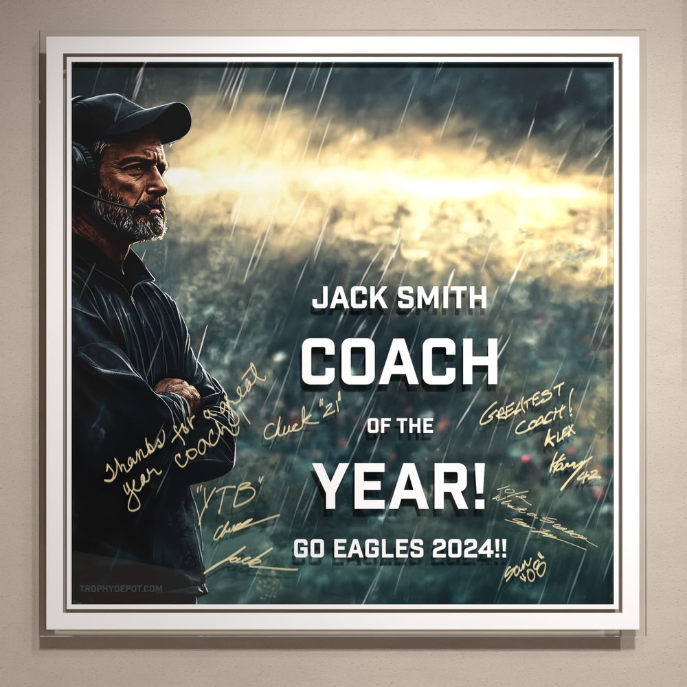 TROPHYDEPOT Coach Trophy Award Gift, Epic Sports Illustration, Custom Personalized Inscription