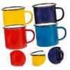 BCOATH 4pcs Portable Camping Mugs Enamel Coffee Cups Tea Cups Water Reusable Enamel Mugs Retro Style for Outdoor Travel view 4