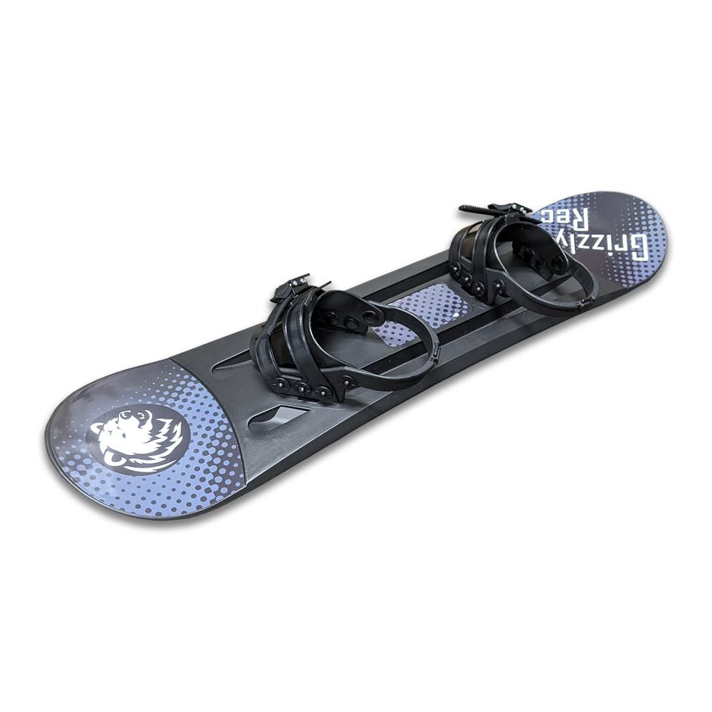 Grizzly Recreation Kid's Beginner Snowboard 95cm, Shadow Black