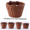WHAMVOX 1pc Detachable Retro Front Basket for Boy Girl s Bike Capacity Storage Basket Easy to Install for Outdoor Riding Tea Design view 2