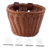 WHAMVOX 1pc Detachable Retro Front Basket for Boy Girl s Bike Capacity Storage Basket Easy to Install for Outdoor Riding Tea Design view 3