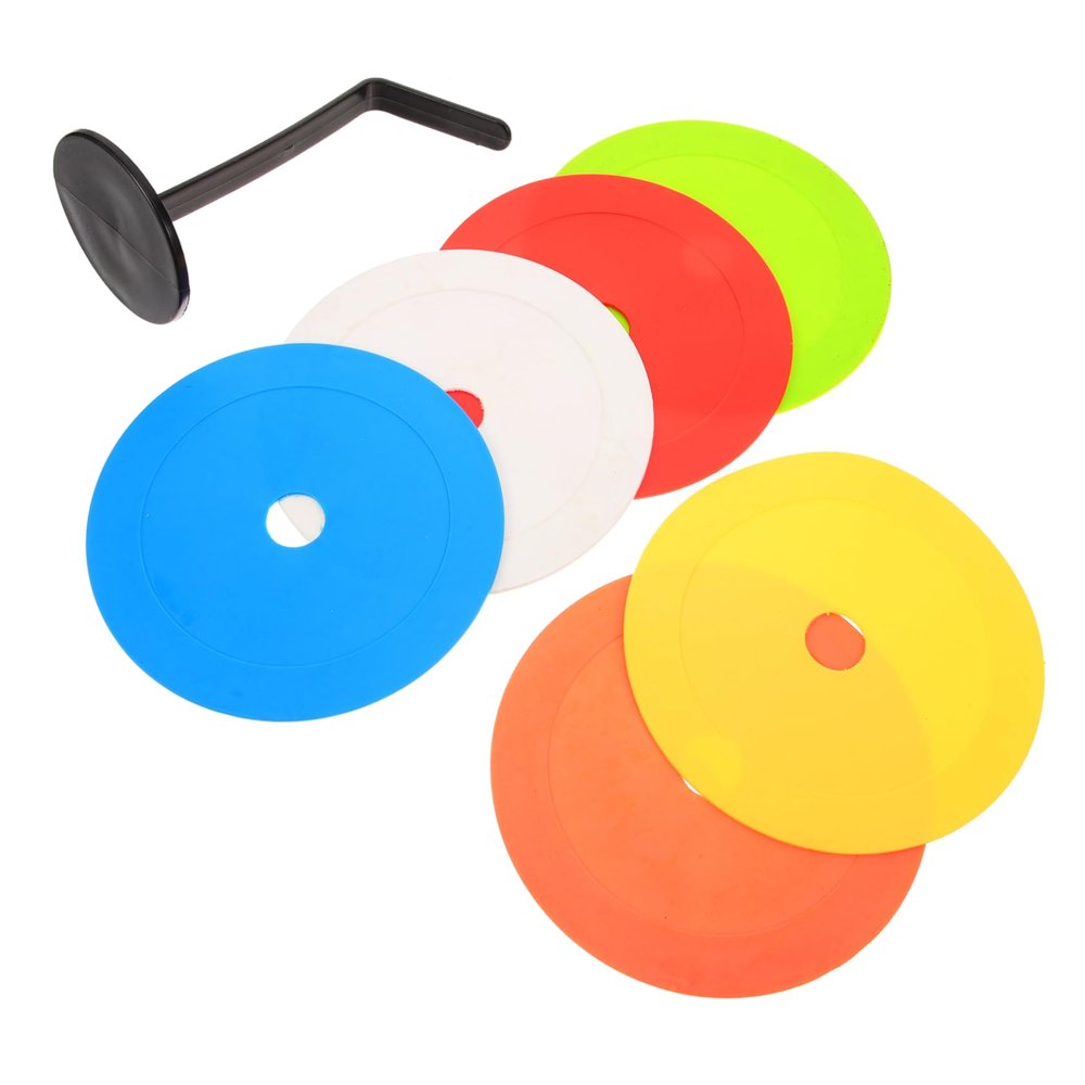 FOYTOKI 1set Soccer Training Marker Durable Pe Sign Discs for Football Basketball and Agility Drills Bright Color Design for Gym Class and Sports Activities