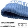 Hoiboo Carolina Beanie Knit Hat with Pom Winter Cuffed Cap Sport Fans Gift for Men Women view 3