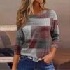 3/4 Sleeve Women Tops 2025 Spring Crewneck Print Shirt Casual Lightweight Loose Tunic Shirts Three Quarter Length Tshirt view 2