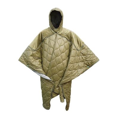 ASHLGQB 2024 Winter Blanket Poncho, Warm Wearable Hooded Poncho Sleeping Bags, Ultralight Water-Resisitant Coat Cloak Camping Blanket, for Outdoor Use