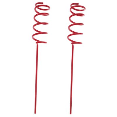WHAMVOX 2pcs Spiral Fishing Rod Holder Durable Metal Ground Support Bracket for Bank Fishing Stylish Black and Red Design for Outdoor Angling Needs