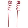 WHAMVOX 2pcs Spiral Fishing Rod Holder Durable Metal Ground Support Bracket for Bank Fishing Stylish Black and Red Design for Outdoor Angling Needs view 1