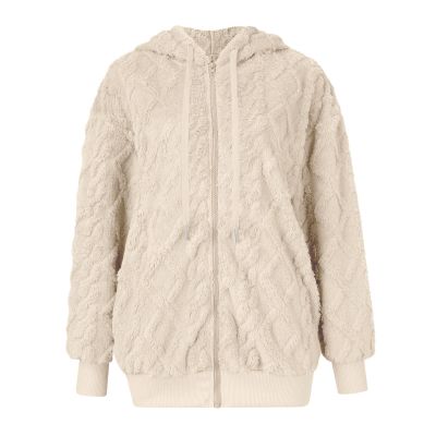 Early Deals 2024 Home Women'S Sweaters Lightweight Womens Ladies Coat Warm Faux Solid Coat Jacket Winter O Neck Long Sleeve Solid Coat Jacket Long (Beige, Xxl) Womens Open Fr
