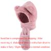 Kids Winter Hood Hat Scarf Gloves Set 3-in-1 Hooded Hat Plush Bear Beanie Cap Faux Fur Earflap Animal Snow Cap view 2