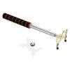 PATIKIL Retractable Billiards Cue Stick Bridge, EVA Pool Cue Accessory with Removable Metal Low Bridge Head for Pool Table Competition, Gold/White view 1