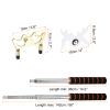 PATIKIL Retractable Billiards Cue Stick Bridge, EVA Pool Cue Accessory with Removable Metal Low Bridge Head for Pool Table Competition, Gold/White view 2