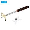 PATIKIL Retractable Billiards Cue Stick Bridge, EVA Pool Cue Accessory with Removable Metal Low Bridge Head for Pool Table Competition, Gold/White view 3