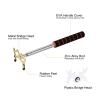 PATIKIL Retractable Billiards Cue Stick Bridge, EVA Pool Cue Accessory with Removable Metal Low Bridge Head for Pool Table Competition, Gold/White view 4