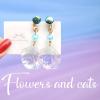 Mermaid Earrings Resin Clear Seashell Drop Earrings Mermaid Scales Clip on Earrings Sea Shell Earrings Jewelry for Women (Light Blue) view 3